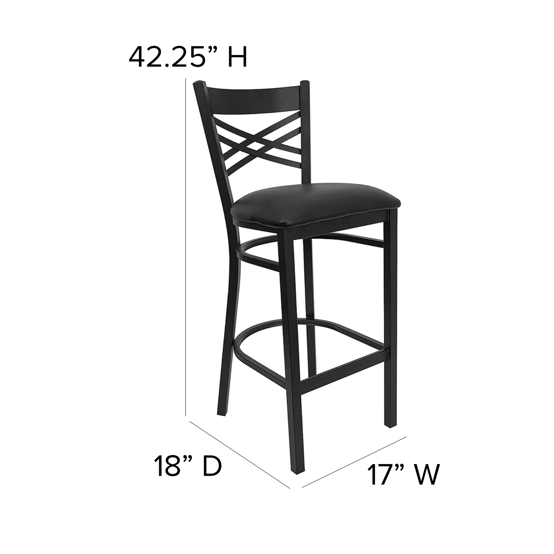 Flash Furniture XU-6F8BXBK-BAR-BLKV-GG - Item 275462