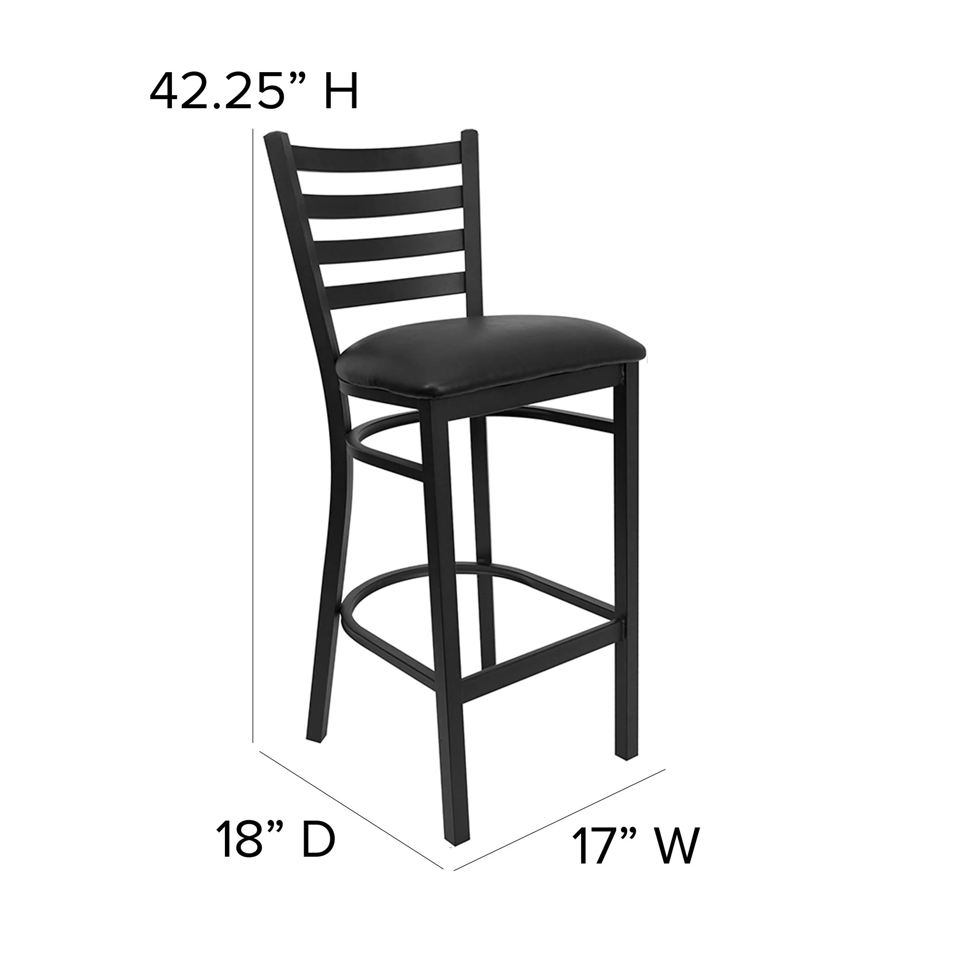 Flash Furniture XU-DG697BLAD-BAR-BLKV-GG - Item 275548