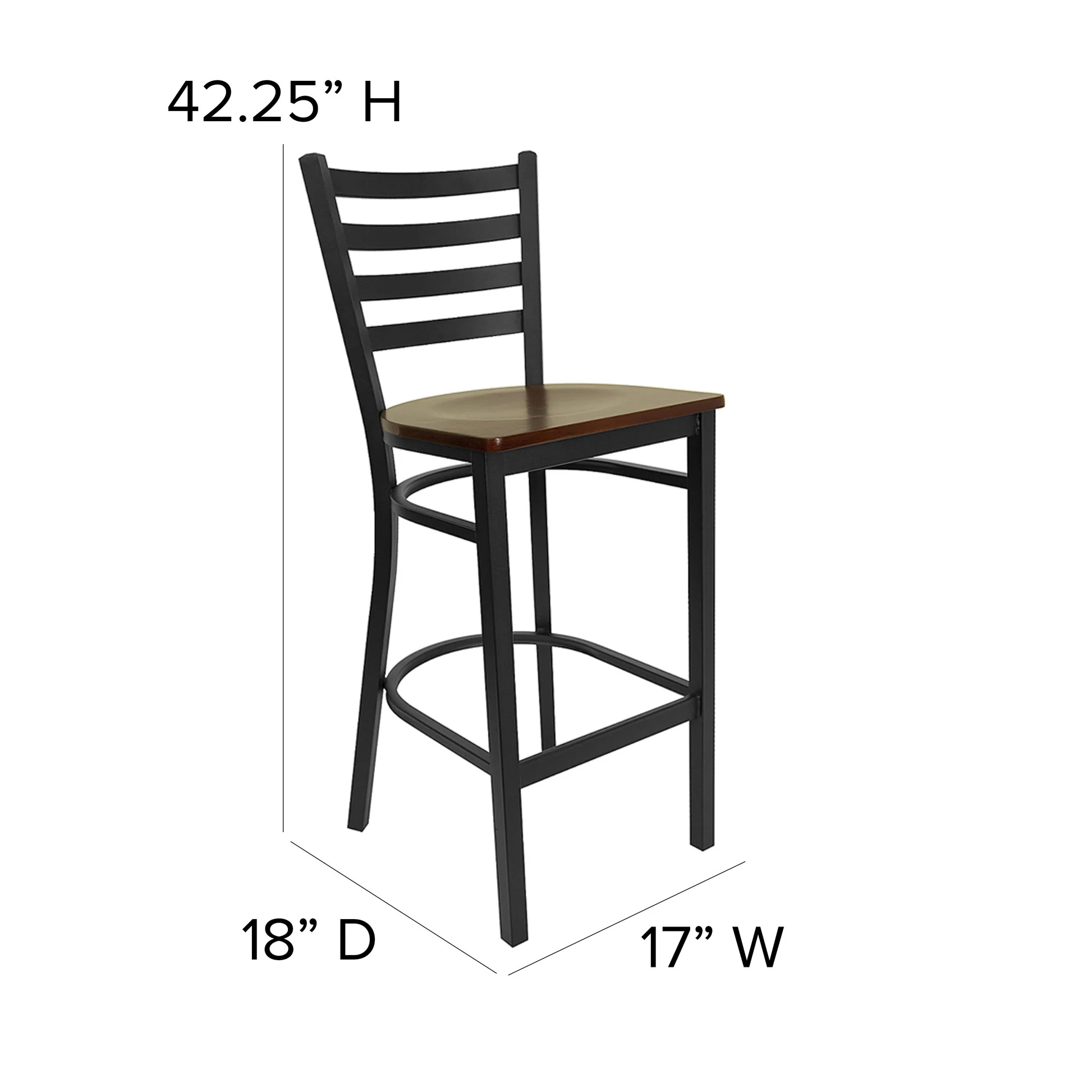 Flash Furniture XU-DG697BLAD-BAR-MAHW-GG - Item 275553