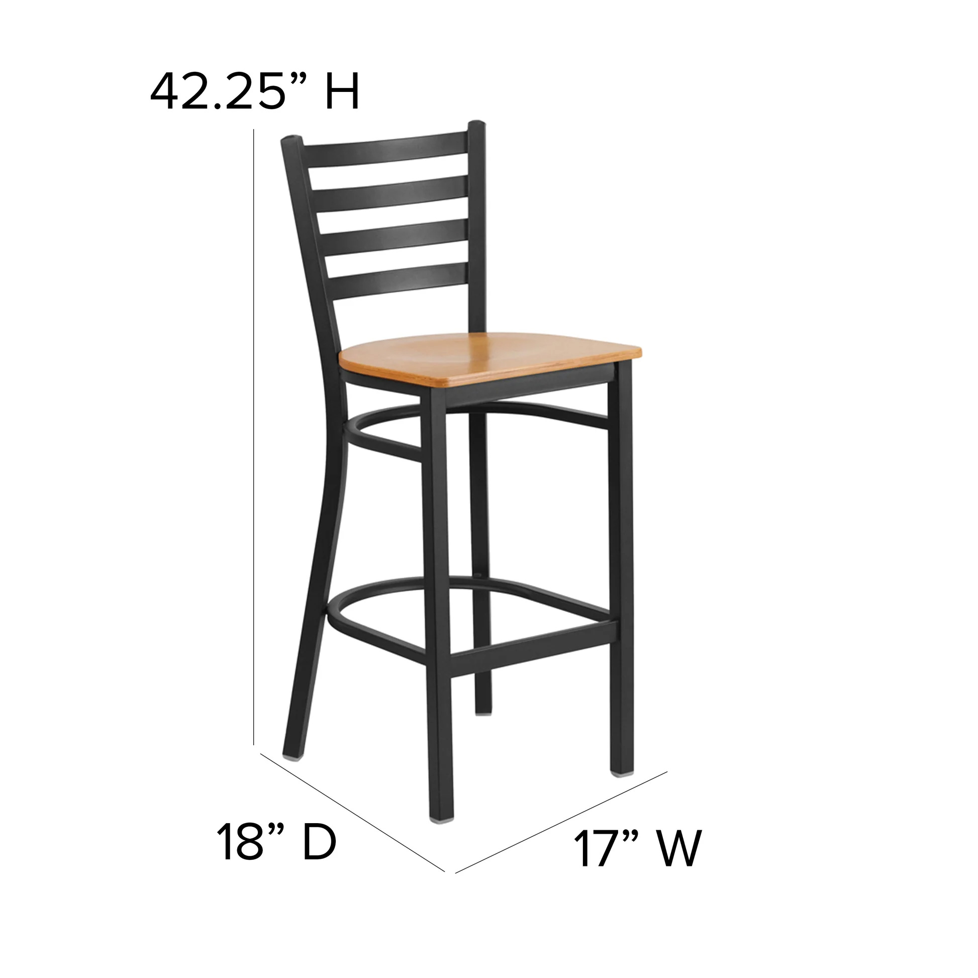 Flash Furniture XU-DG697BLAD-BAR-NATW-GG - Item 275554