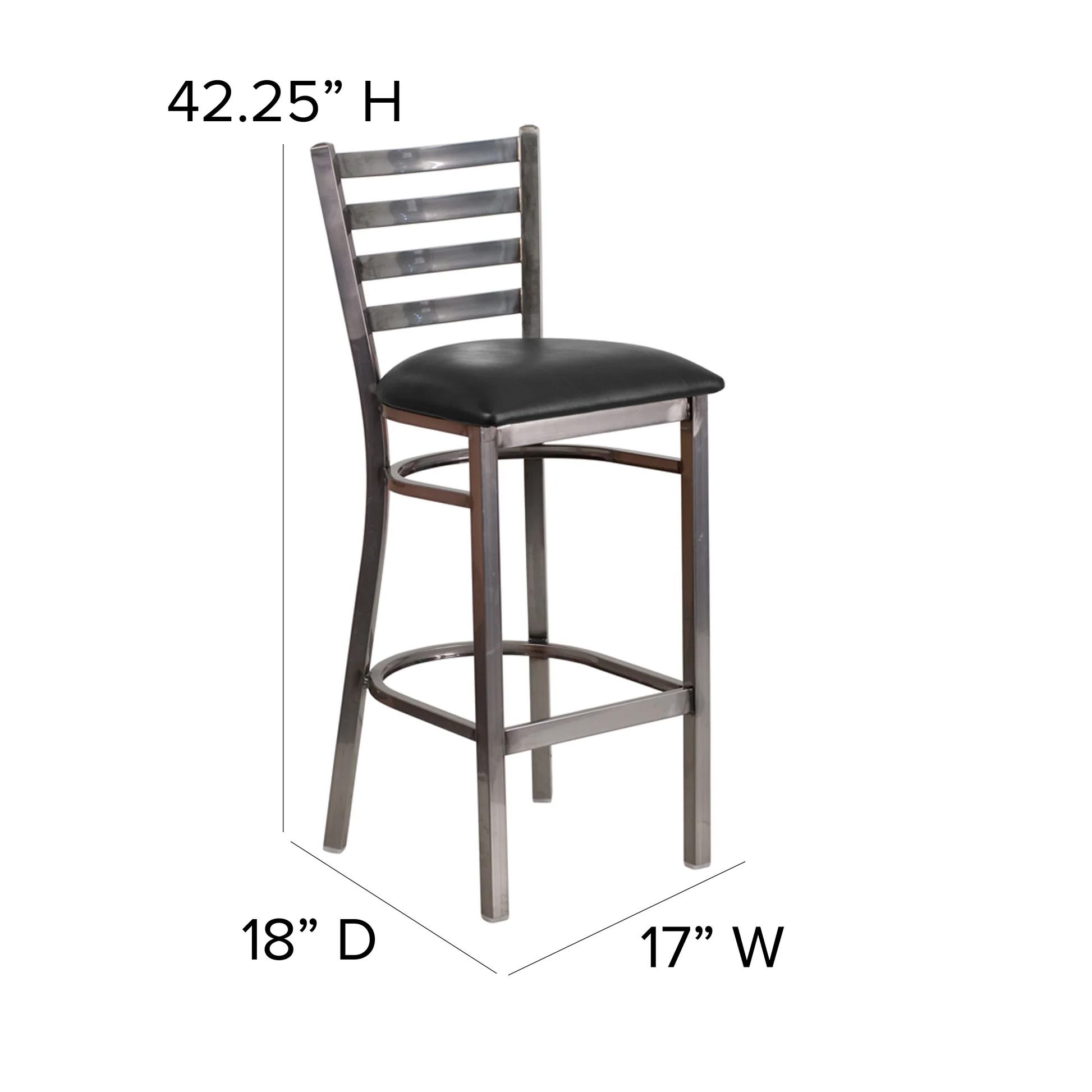 Flash Furniture XU-DG697BLAD-CLR-BAR-BLKV-GG - Item 275556