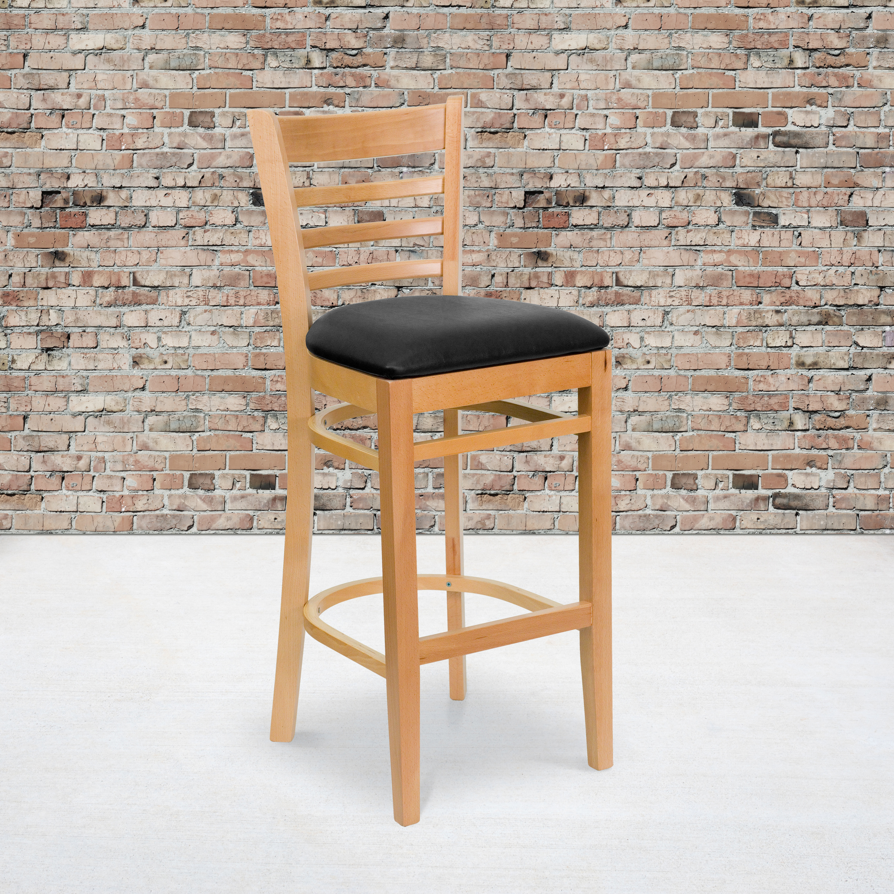 Flash Furniture XU-DGW0005BARLAD-NAT-BLKV-GG - Item 275751