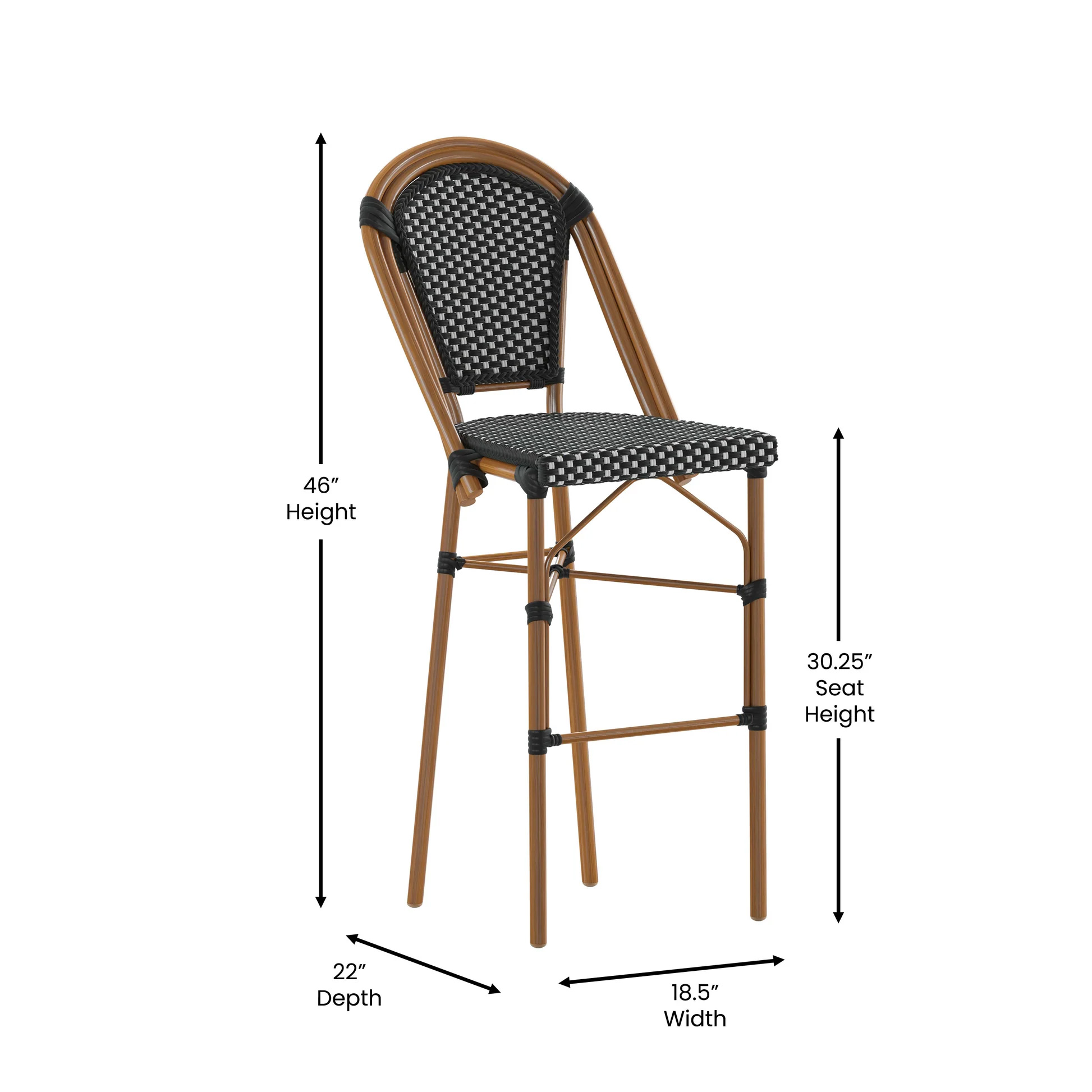Flash Furniture SDA-AD642001-BS-BKWH-NAT-GG - Item 277402