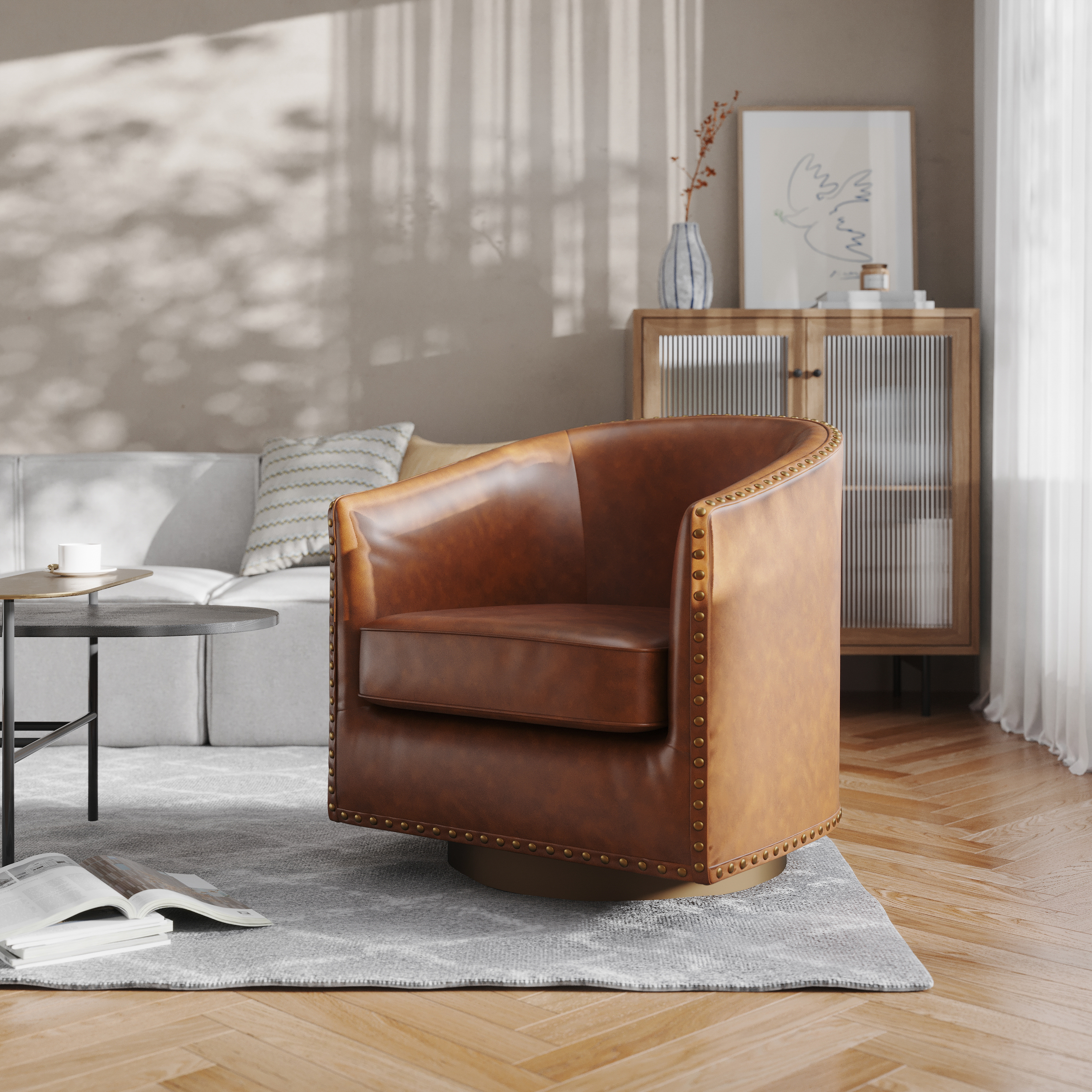 Flash Furniture BS-AC22-061-BRNPU-GG - Item 278233