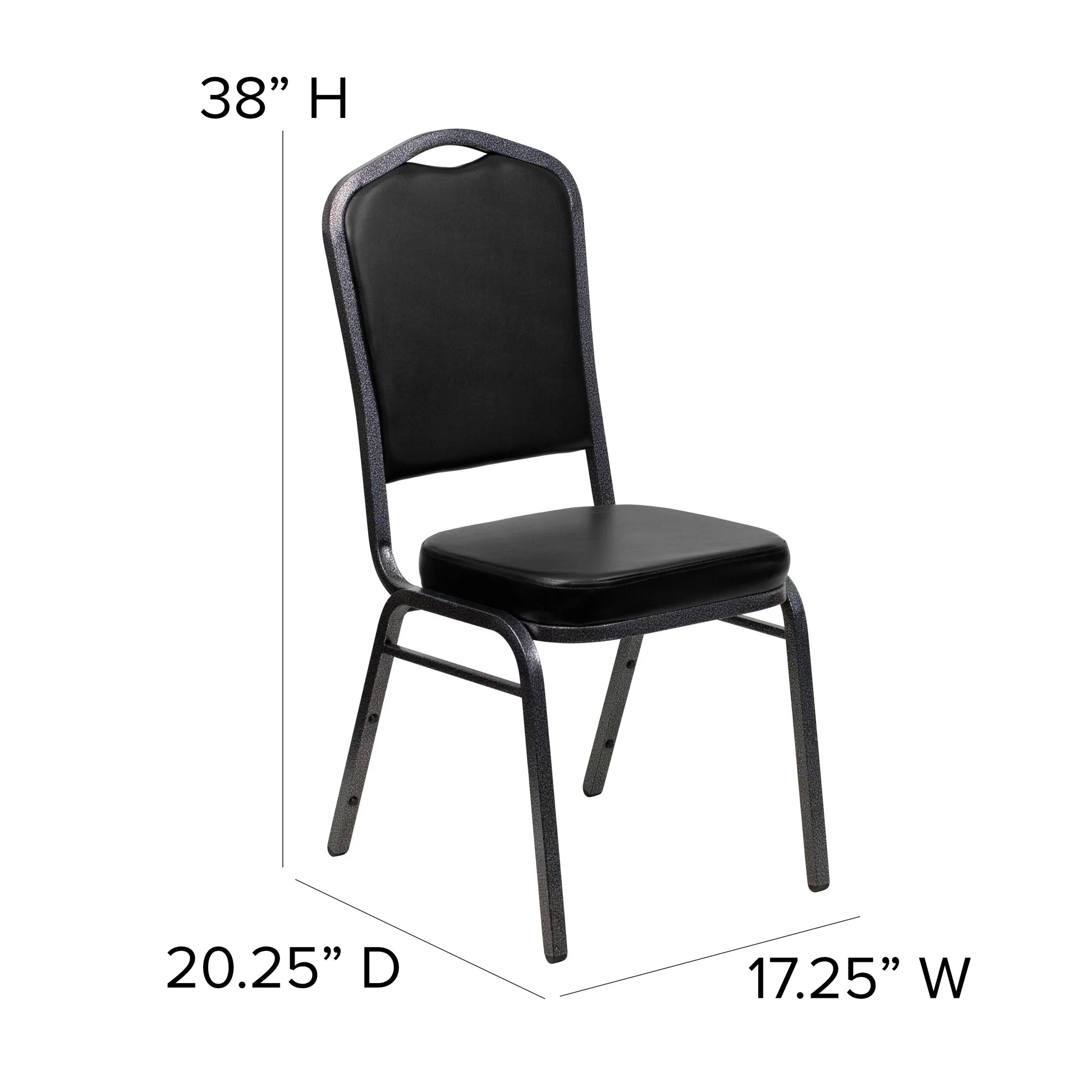 Flash Furniture FD-C01-SILVERVEIN-BK-VY-GG - Item 280247