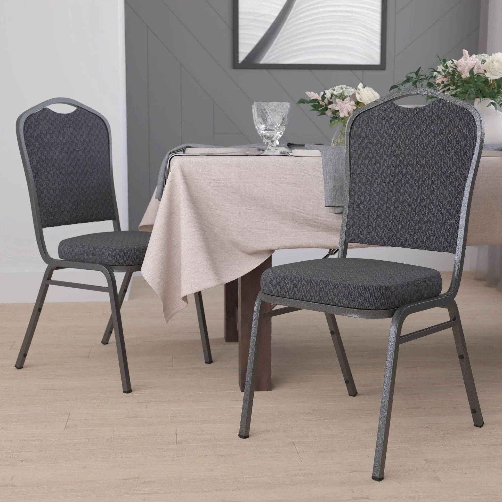 Flash Furniture HF-C01-SV-E26-BK-GG - Item 280255