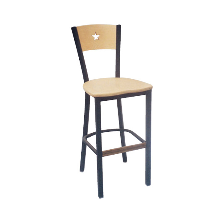 AAA Furniture 315BS Restaurant Star Back Metal Bar Stool w Finish Option