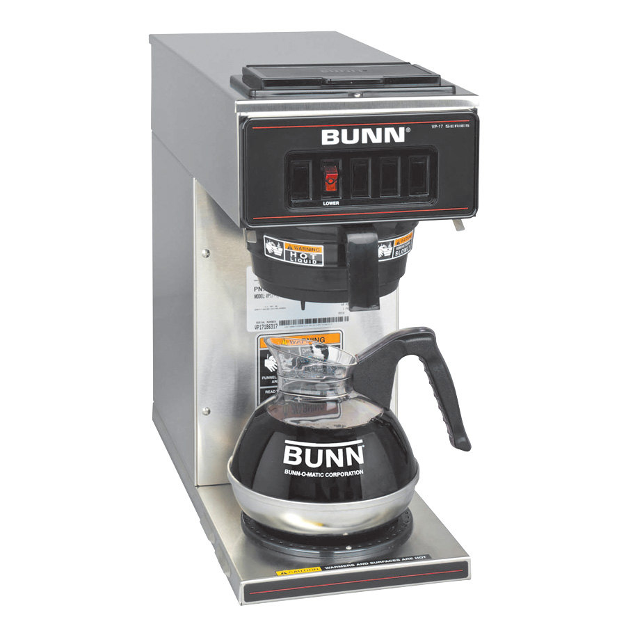 Bunn 13300.0001 Coffee Maker with 1 Warmer Low Profile Pourover S/S Decor
