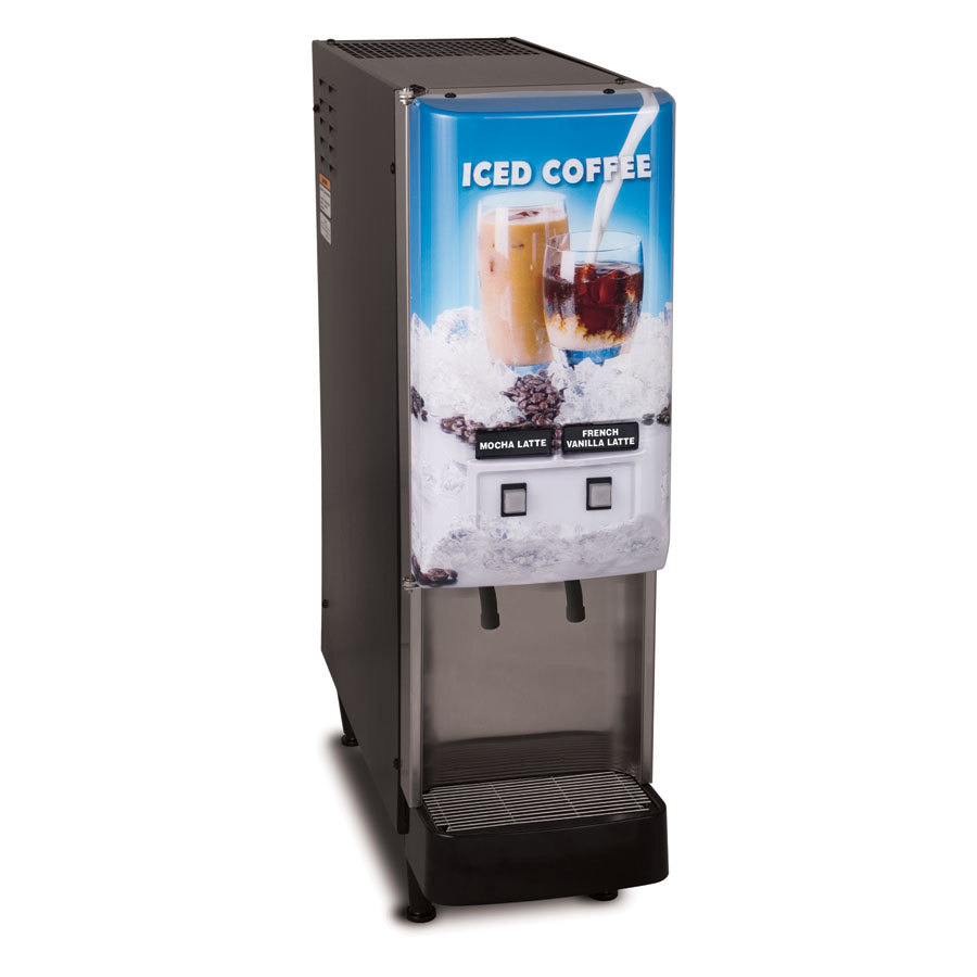 Bunn JDF-2S Silver Series 2 Flavor Beverage System, Lit Door, Iced Coffee Display, 120V, 2 Flavors, Push Button Operation Iced Coffee Machine
