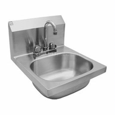 GSW USA HS-1416D Wall Mount Hand Sink S/s 14 x 16 Deck Mount Faucet NSF