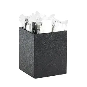 Cal-Mil 22040-55-13 4.75" x 4.75" x 6.25"H Black Utensil Holder