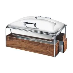 Cal-Mil 3705-49 Mid-Century 23" x 17.5" x 13.75"H 8 Qt. Chafing Dish