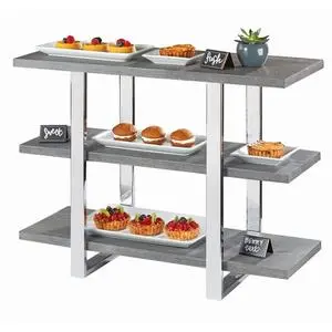 Cal-Mil 3708-83 Ashwood 32" x 13.5" x 25.5"H Gray Oak Display Stand