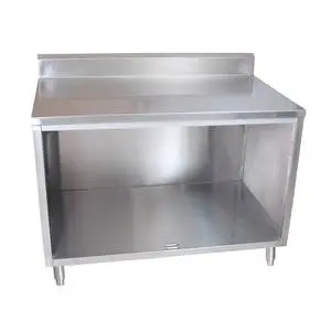 BK Resources 72"W x 30"D Stainless Steel Cabinet Base Work Table - CSTR5-3072
