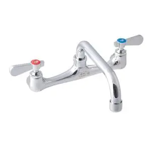 BK Resources WorkForce Standard Duty Splash Mount Faucet w/8" Swing Spout - BKF-8W-8-G