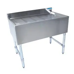 36"W x 18-1/4"D Stainless Steel Underbar Drainboard