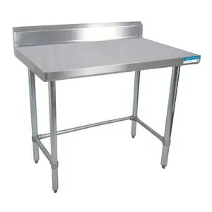 BK Resources 60"W x 30"D 14 Gauge Stainless Steel Open Base Work Table - QVTR5OB-6030