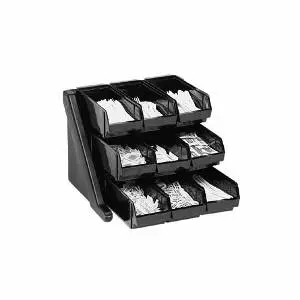 Cambro Versa Line 9 Bin Organizer Rack - Speckled Gray - 9RS9480