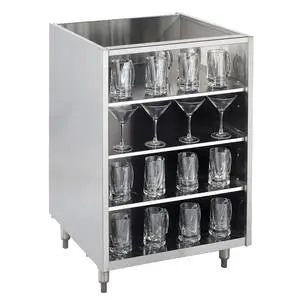 Krowne Metal 24"W Underbar Glass Storage Cabinet Without Top - KR-G24