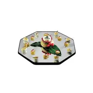 Lakeside 22" Octagonal Rimless Mirror Tray w/ Black Vinyl Edges - 279