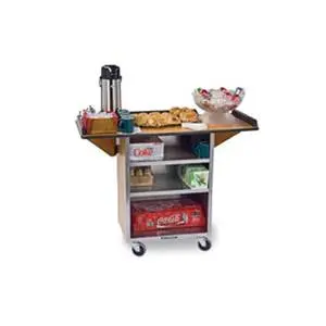 Lakeside Stainless Steel Beverage Service Cart w/Laminate Top & Sides - 672