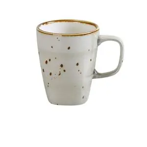 Yanco China Lyon Brown Speckled Glazed Porcelain 10 oz. Mug w/ Handle - LY-503