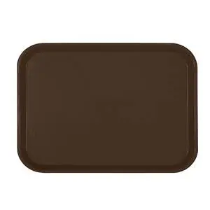 Thunder Group 14" x 17-3/4" Brown Polypropylene Fast Food Tray - PLFFT1418BR