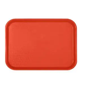 Thunder Group 14" x 17-3/4" Red Polypropylene Fast Food Tray - PLFFT1418RD