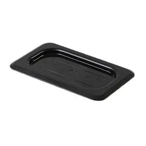 1/9 Size Black Polycarbonate Solid Food Pan Cover