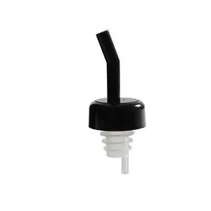 SAN Plastic Free Flow Liquor Pourer - Black Spout