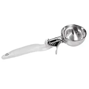 Thunder Group 5-1/3 oz Ergonomic Grip #6 White Handle Disher - SLDS006L