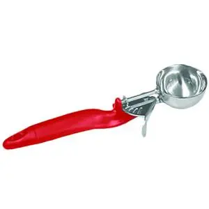 Thunder Group 1-1/3 oz Ergonomic Grip #24 Red Handle Disher - SLDS024L