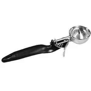 Thunder Group 1 oz Ergonomic Grip #30 Black Handle Disher - SLDS030L