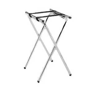 Thunder Group Chrome Plated Double Bar Folding Tray Stand - SLTS002