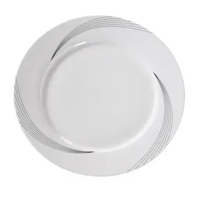 Yanco China Urban Line Bone White Porcelain 9" dia. Plate - 2 Doz - UR-109