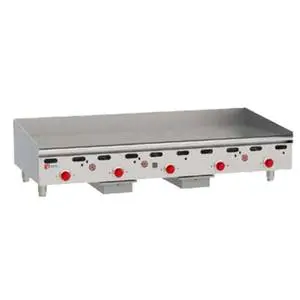 Wolf Commercial 48"W x 30" Heavy Duty Thermostatic Countertop Gas Griddle - ASA48-30