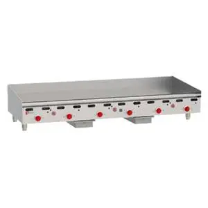 Wolf Commercial 72"W x 24" Heavy Duty Thermostatic Countertop Gas Griddle - ASA72