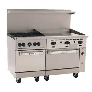 Wolf Commercial 60" Challenger XL Restaurant Range w/ (4) 30 KBTU burners - C60SS-4B36G