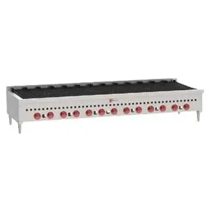 72" W Countertop Charbroiler w/ (4) 14,500 BTU burners