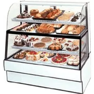 50" x 60" Dual Horizontal Zone Curved Glass Bakery Case