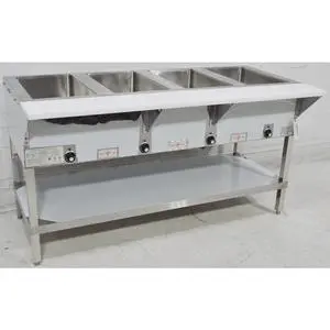 KTI 4 Well Heated Counter Steam Table Restaurant - SW-4H-120