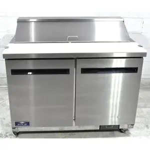 Used Arctic Air 48"W (2) Door Sandwich Prep Table - (12) Pan Capacity - AST-48R