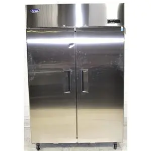 Used Atosa Top Mounted 2 Section Solid Door Reach-In Refrigerator - MBF8005GR