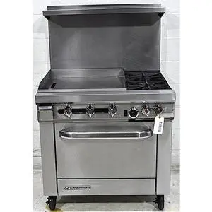 Used Southbend 36" Gas 2 Burner Restaurant Range Std Oven 24" Griddle Left - S36D-2GL