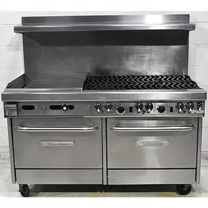 Used Southbend 60" 6 Burner Gas Range w/ Griddle & (2) Standard Ovens - 4602DD-2TL