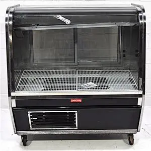 Used Howard McCray 50" Refrigerated Red Meat Display Case Curved Glass Black - SC-CMS32E-4C-BE-LED