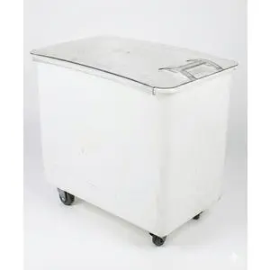 Pre-Owned Cambro IB44148 42.5 Gallon White Flat Top Mobile Ingredient Storage Bin