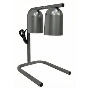 Pre-Owned Nemco 6000A-2 Freestanding 2 Bulb Infrared Fried Food Warmer Heat Lamp