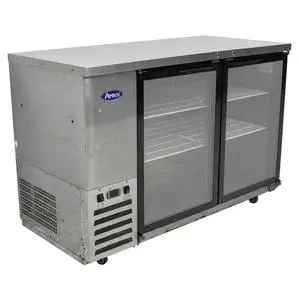 Used Atosa MBB59GAUS 59" Double Glass Door Back Bar Cooler