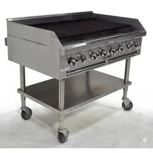 Used Southbend HDC-48 48" Heavy Duty Gas Charbroiler 160K BTU w/ Mobile Stand